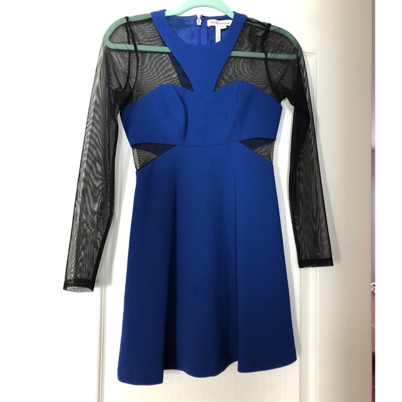 BCBGeneration Mesh Front Long Sleeve Dress - Picture 2 of 4